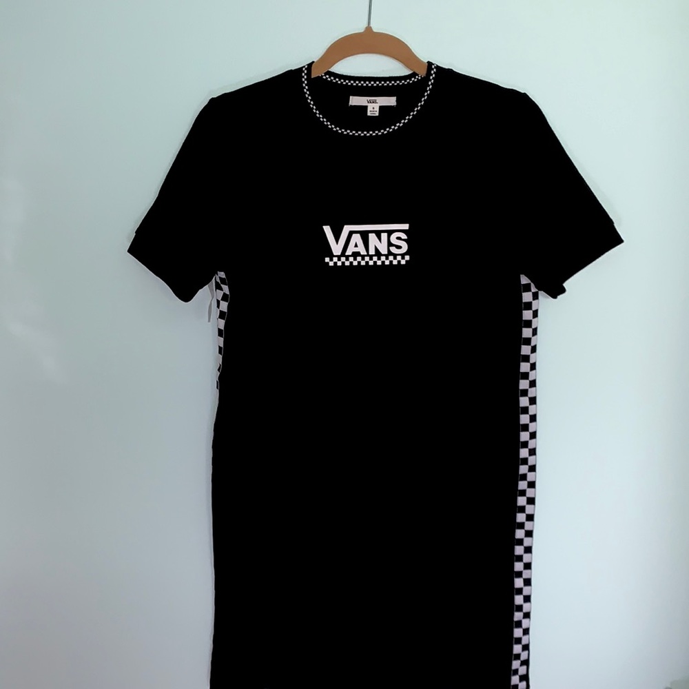 Vans Black Checkered T-Shirt Dress